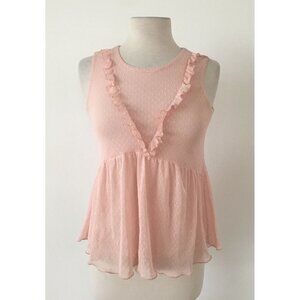 Ally B Women’s Light Pink Blouse Size Large (14)